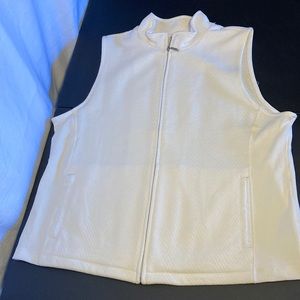 Croft & Barrow White Zippered Vest size XXL